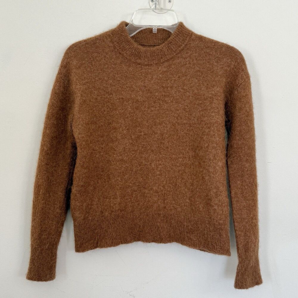 Samsøe Samsøe Alpaca Merino Wool Blend Fuzzy Knit Sweater XS Brown Soft Cozy